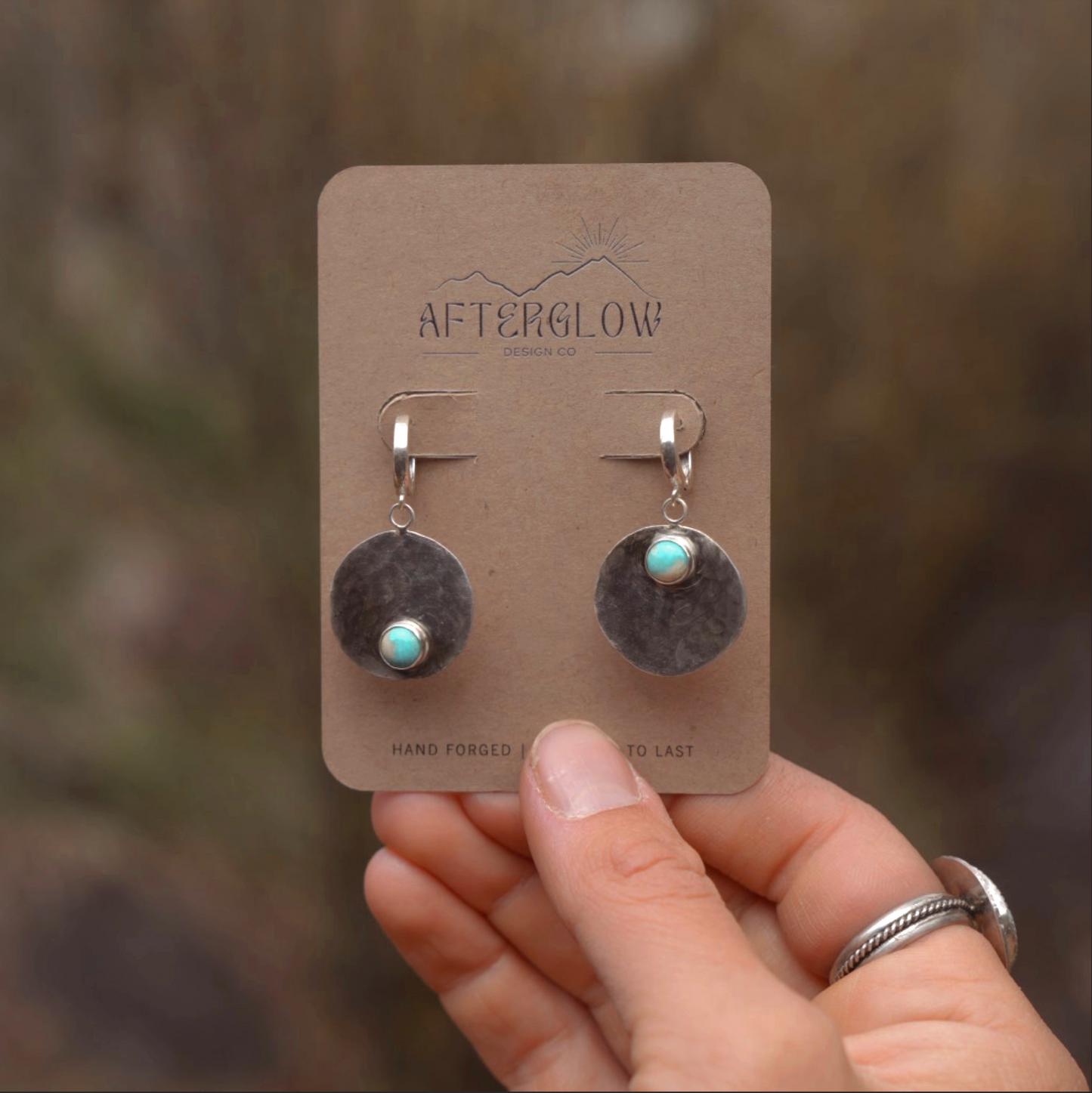 Mismatched Turquoise Huggie Earrings