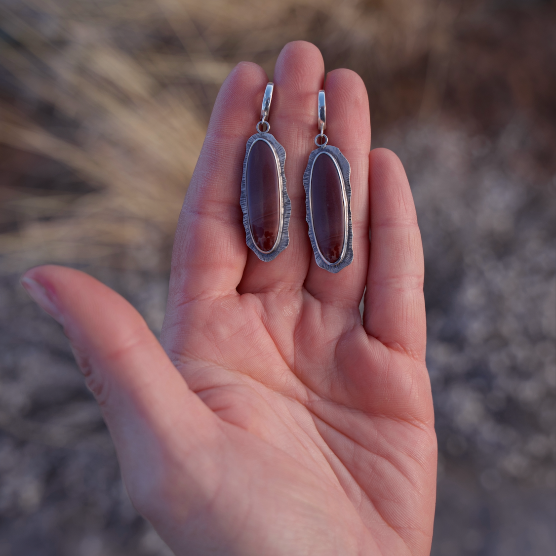 Apache Sage Rhyolite Huggie Earrings