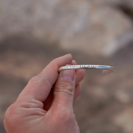 Stamped Sterling Cuff | 5.5"