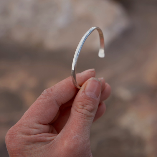 Hammered Sterling Cuff | 5.5"