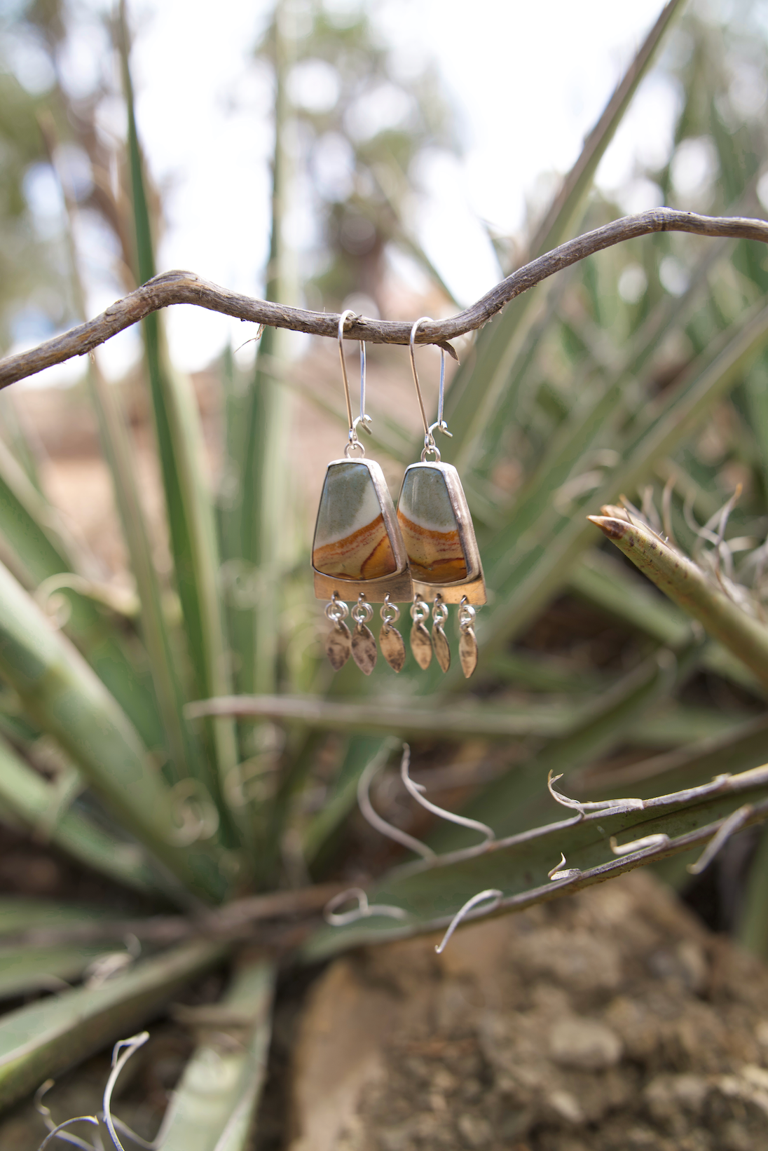 Scenic Polychrome Jasper Earrings