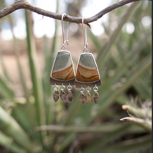 Scenic Polychrome Jasper Earrings